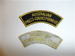 c0468 Vietnam Australian Press Correspondent Tab R9E