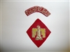 b8678 WW 2 US Army Italy 45th Infantry Division Officer Bullion Thunderbird tab