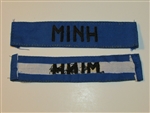 b8455 RVN South Vietnam Navy Name Tape MINH IR9A