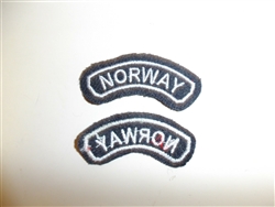 b9527 WW 2 Norway Air Force tab Norwegian on RAF wool C10A17