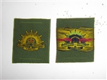 b0063p Australian Australia Army Vietnam era sleeve emblems pair IR17B