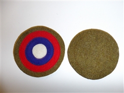 e1280 WW1 US Army Aviation red white blue round OD wool Infantry Division IR30G