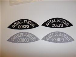 e1667 WW1 British Royal Flying Corps RFC shoulder tabs pair  R21B3