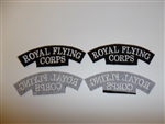 e1669 WW1 British Royal Flying Corps RFC shoulder tabs pair variation  R21B3