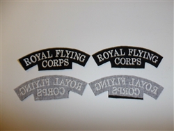 e1669 WW1 British Royal Flying Corps RFC shoulder tabs pair variation  R21B3