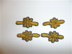 e1846 Pre  WW 2 Dutch Army Air Force Collar emblems pair cloth C9A8