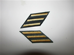 e0290-3 US Army Long Service Stripes AG44 Yellow/Green 3 Stripes 9 Years R2E