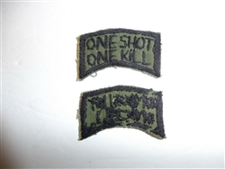 b0588 Vietnam Army Sniper one shot one kill OD Green Tab IR40D