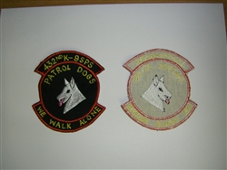 0790 Vietnam  432nd K-9SPS Patrol Dogs We Walk Alone Dog patch PC3