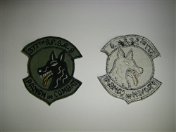 0787 Vietnam Dog patch 377th S R S K 9 Proven in Combat PC3