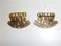 c0255s WW2 Civilian Allied War Correspondent metal emblem single A3B16