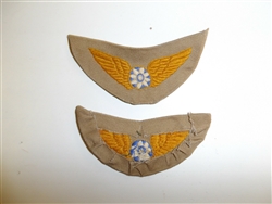 b0989 WW 2 US Army Air Force cloth AVG Chinese Pilot's Wings  Flying Tigers C7A5