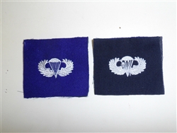 b1111 WW 2 US Army Airborne EM Jump wings English style Blue Combat wool C15A16