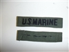 b1276 Vietnam USMC US Marine name tape on OD hand embroidered R7B