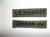 b1277 Vietnam USMC US Marines name tape on OD hand embroidered R7B