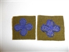 b1308  WW1 US Army 88th Infantry Division Shoulder Patch blue Clover Leaf PC8