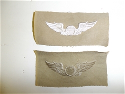 b1374 WW 2 US Army Air Force cloth Observer's Wings khaki C17A9