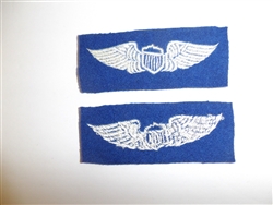 b1393 WW 2 US Army Air Force cloth Combat  Air Crew  Wings Blue C16A7