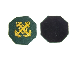 b1944 Vietnam RVN Marine Corps Embroidered Cap badge EM TQLC ARVN IR11C