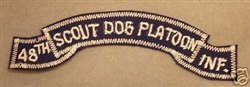 0870 Vietnam US Army 48th Infantry Scout Dog Platoon Tab (Blue)