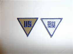 b2557s WW 2 US Civilian triangle cap patch single R22E