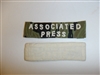 c0360 Vietnam era ASSOCIATED PRESS name tape white on tiger stripe R10E