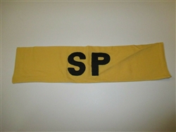b3483 WW2  US Navy Yellow Armband SP Shore Party cotton