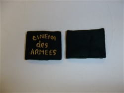 c0393p WW 2 Indochina French Photographer Cinema des Armees shoulder tabs R10E