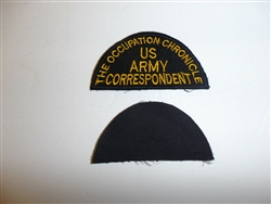 c0170  WW 2  The Occupation Chronicle US Army Correspondent Patch R10C
