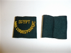 c0425p WW 2 Egypt War Correspondent Shoulder Slip On pair R9E