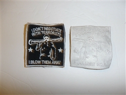 b4508 Afghan Novelty I Don't Negotiate with Terrorists I Blow Them Away IR18A