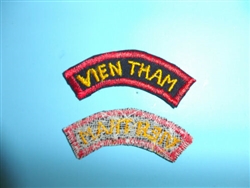 b4269 RVN Tab Vietnam Long Range Reconnaissance Patrol LRRP Vien Tham red