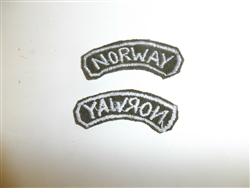 b4315 WW 2 Norway Army tab OD Green Wool C10A7