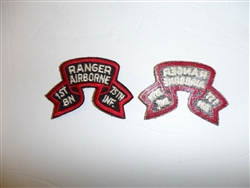 b5253 1980's US Army 1st Battalion Ranger Airborne 75th Infantry Tab IR18C