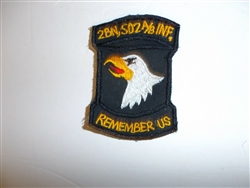 b5636 1980's US Army Airborne 2BN 502 a/b INF Remember Plane Crash 1212/85 IR18C