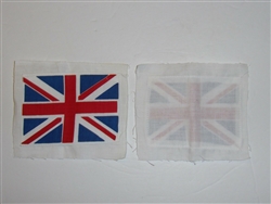 b1587 WW 2 British Flag sleeve insignia Identification printed England UK IR17A