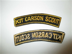 b6926 Vietnam US Army Kit Carson Scout tab yellow on black machine emb