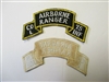 b6950 US Army Vietnam Airborne Ranger L Co Company 75th Infantry tab yellow