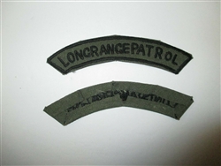 b6981 US Army Vietnam Long Range Patrol tab subdued folded