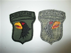 b7054 Vietnam US Airborne Parachute Infantry ABN 101 Division OD yellow red