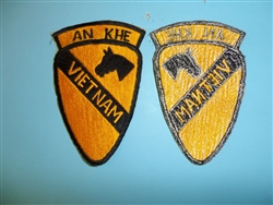 b7124 US Army Vietnam 1st Cavalry Division An Khe fl mchn ylw