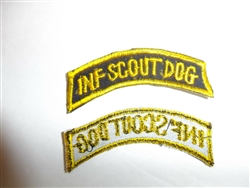 D078 Vietnam US Army Infantry Inf Scout Dog tab IR4B