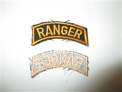 b7475 US Army Vietnam tab Ranger gold black IR37B