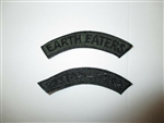 b7483 US Army Vietnam tab Earth Eaters black on OD subdued IR37A