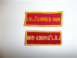 b8566 USMC US Vietnam L.B.J'S Hired Gun Novelty patch R5T