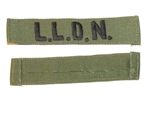 b8463 RVN South Vietnam Navy Frogman Name Tape LLDN OD subdued IR9A