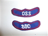 b8878 WW2 OSS tab Office of Strategic Service white red blue ETO Europe C20A13