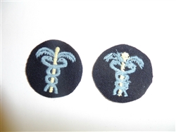 B8896p WWII US Navy Wave Medical devices Caducei winter blue pair female A5B8