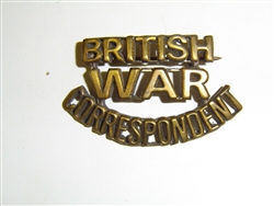 c0256s WWII Civilian British War Correspondent Brass Badge single A3B17