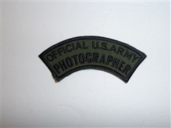 c0128 Vietnam Official US Army Photographer Tab OD subdued R10C